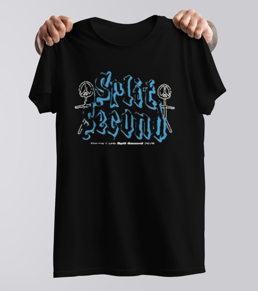 Renny Conti Split Second Peace Symbol Sticks T-Shirt