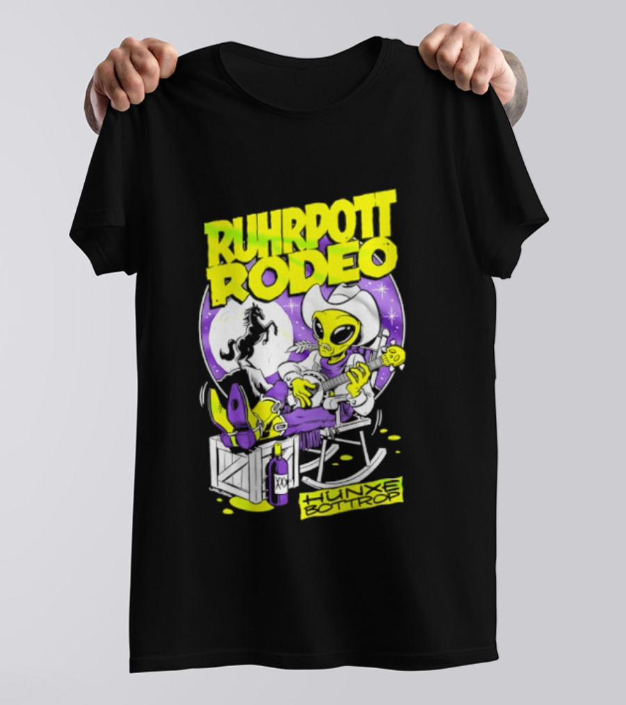 Ruhrpott Rodeo Hunxe Bottrop Extraterrestrial Banjo Player T-Shirt
