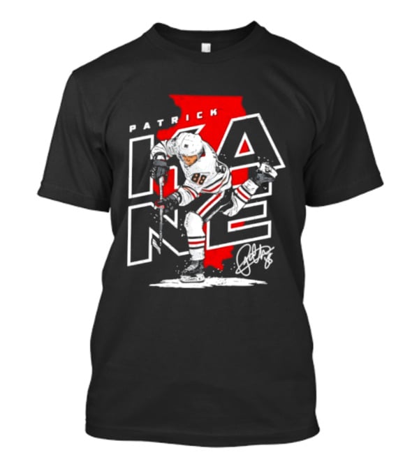 Patrick Kane 88 Chicago Blackhawks Illinois Hockey Player Signature T-Shirt