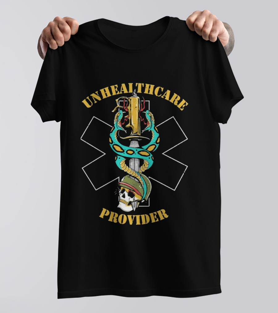 Unhealthcare Provider Snake Skull T-Shirt
