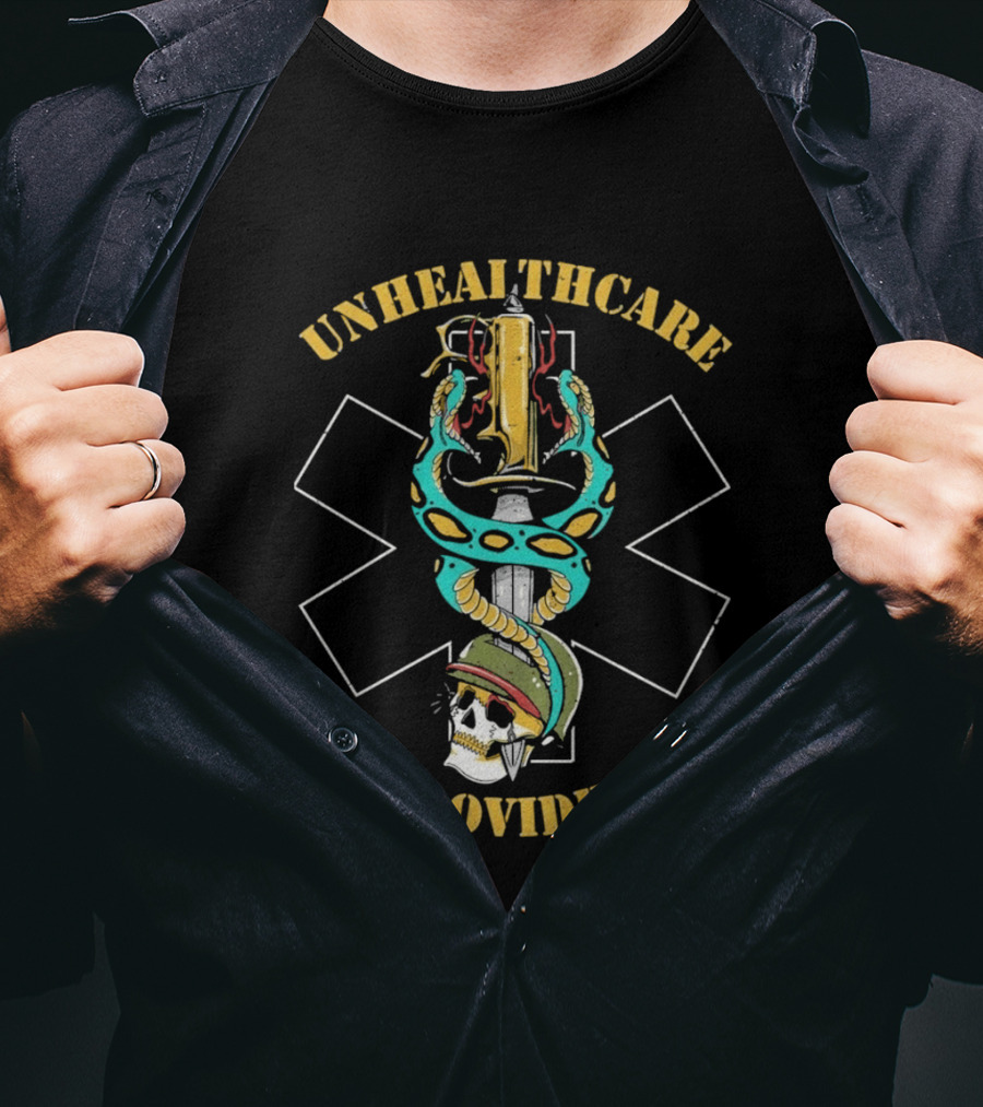 Unhealthcare Provider Snake Skull T-Shirt