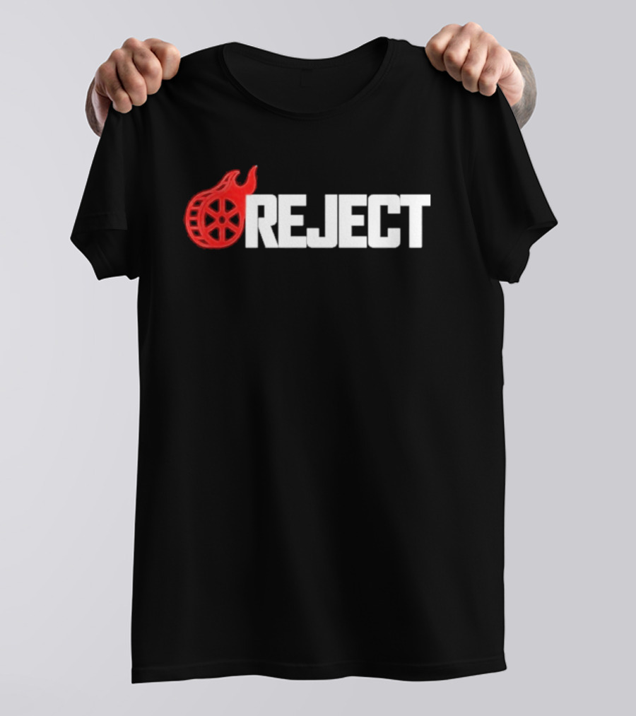 Flaming Reel Rejects Movie Wheel T-Shirt