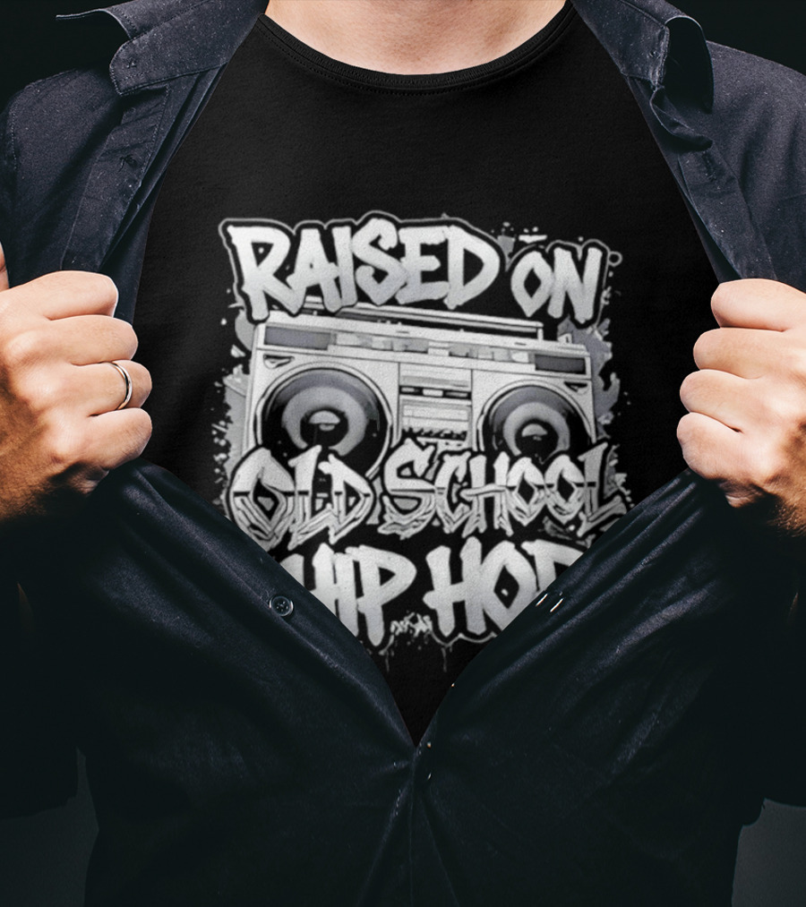 Raised On Old School Hip Hop Boombox T-Shirt