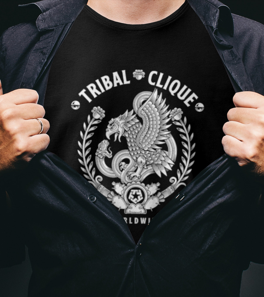 Tribal Clique Worldwide Eagle And Snake T-Shirt