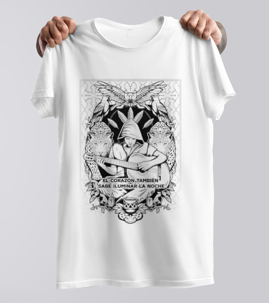 El Corazón También Sabe Iluminar La Noche Intricate Gothic Embrace T-Shirt