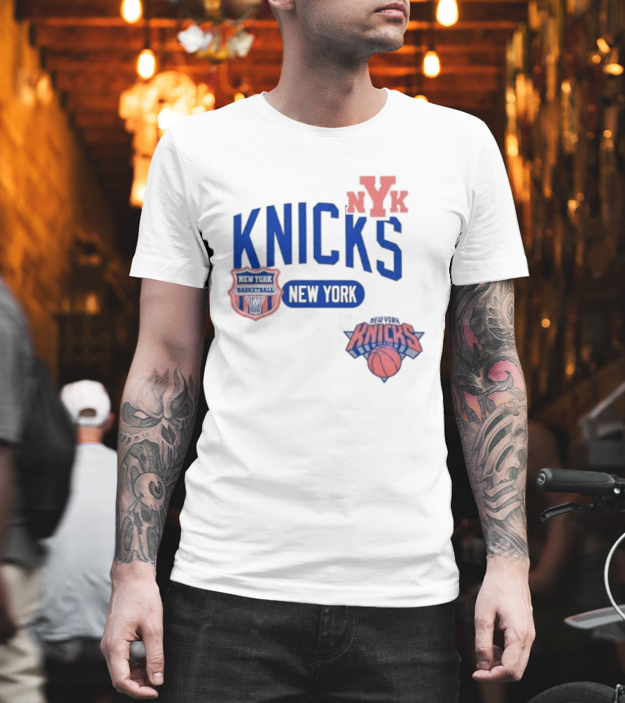 New York Knicks NYK Basketball NBA Collage T-Shirt