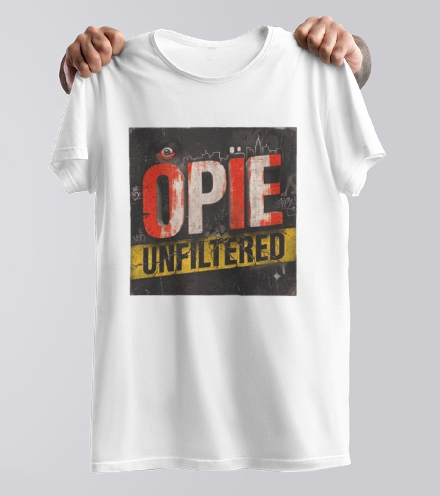 Opie Unfiltered Podcast Eye Graffiti Cityscape T-Shirt