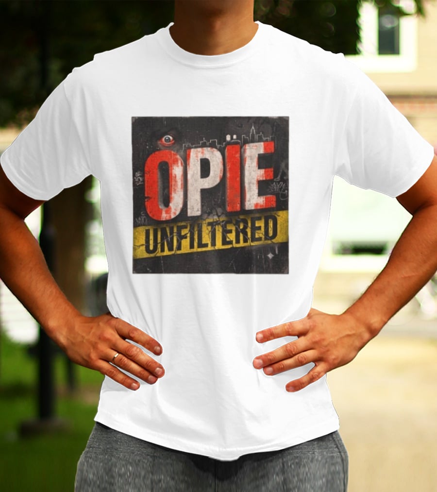 Opie Unfiltered Podcast Eye Graffiti Cityscape T-Shirt