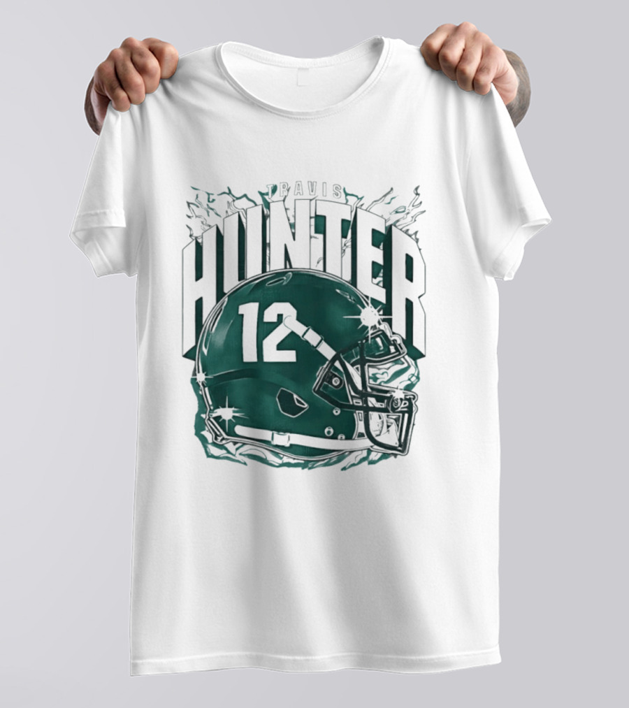 Travis Hunter 12 Helmet Jacksonville Jaguars Sports Fan T-Shirt