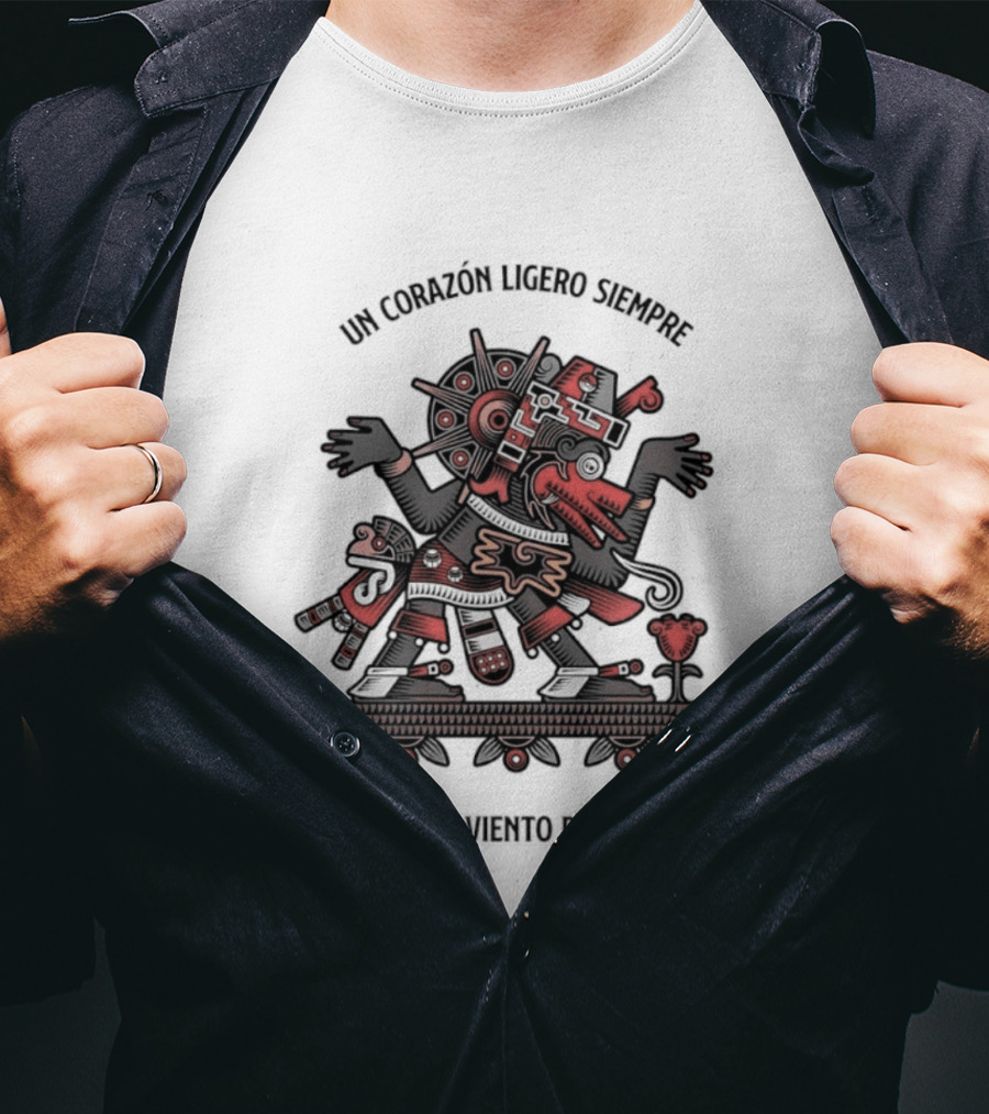 Un Corazón Ligero Siempre Encuentra Viento Para Seguir Aztec T-Shirt