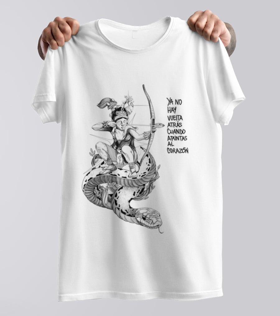 Ya No Hay Vuelta Atrás Cuando Apuntas Al Corazón Arco Y Flecha Silueta T-Shirt