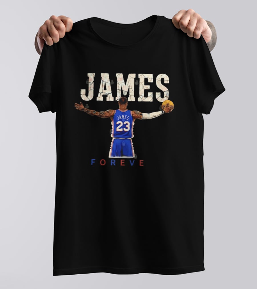 James 23 Forever Philadelphia 76ers Lebron James NBA T-Shirt