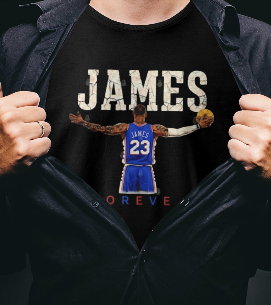 James 23 Forever Philadelphia 76ers Lebron James NBA T-Shirt