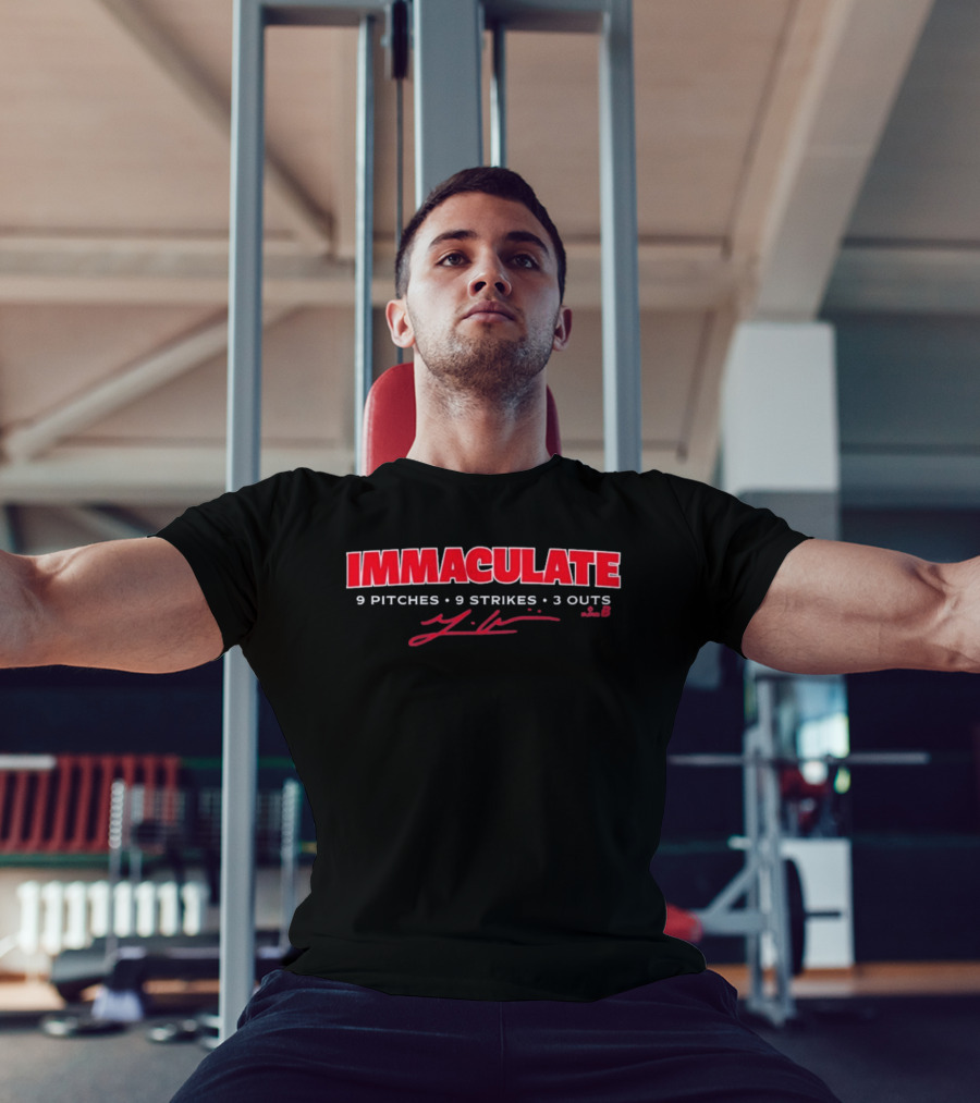 Immaculate 9 Pitches 9 Strikes 3 Outs Signature T-Shirt