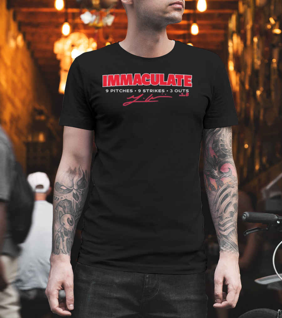 Immaculate 9 Pitches 9 Strikes 3 Outs Signature T-Shirt