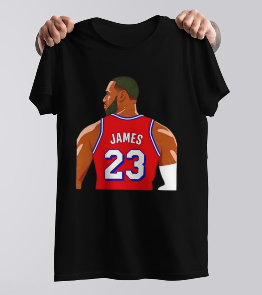 Lebron James 23 Philadelphia 76ers Red Jersey T-Shirt
