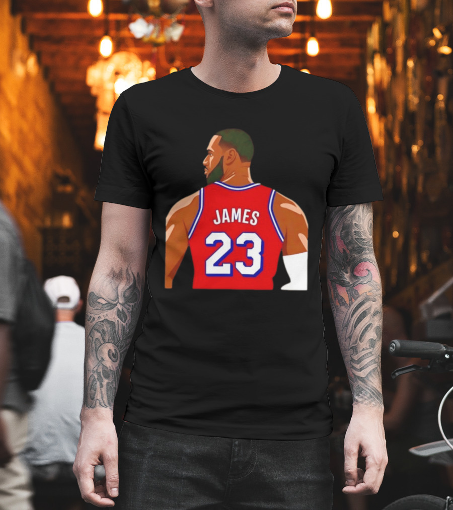 Lebron James 23 Philadelphia 76ers Red Jersey T-Shirt