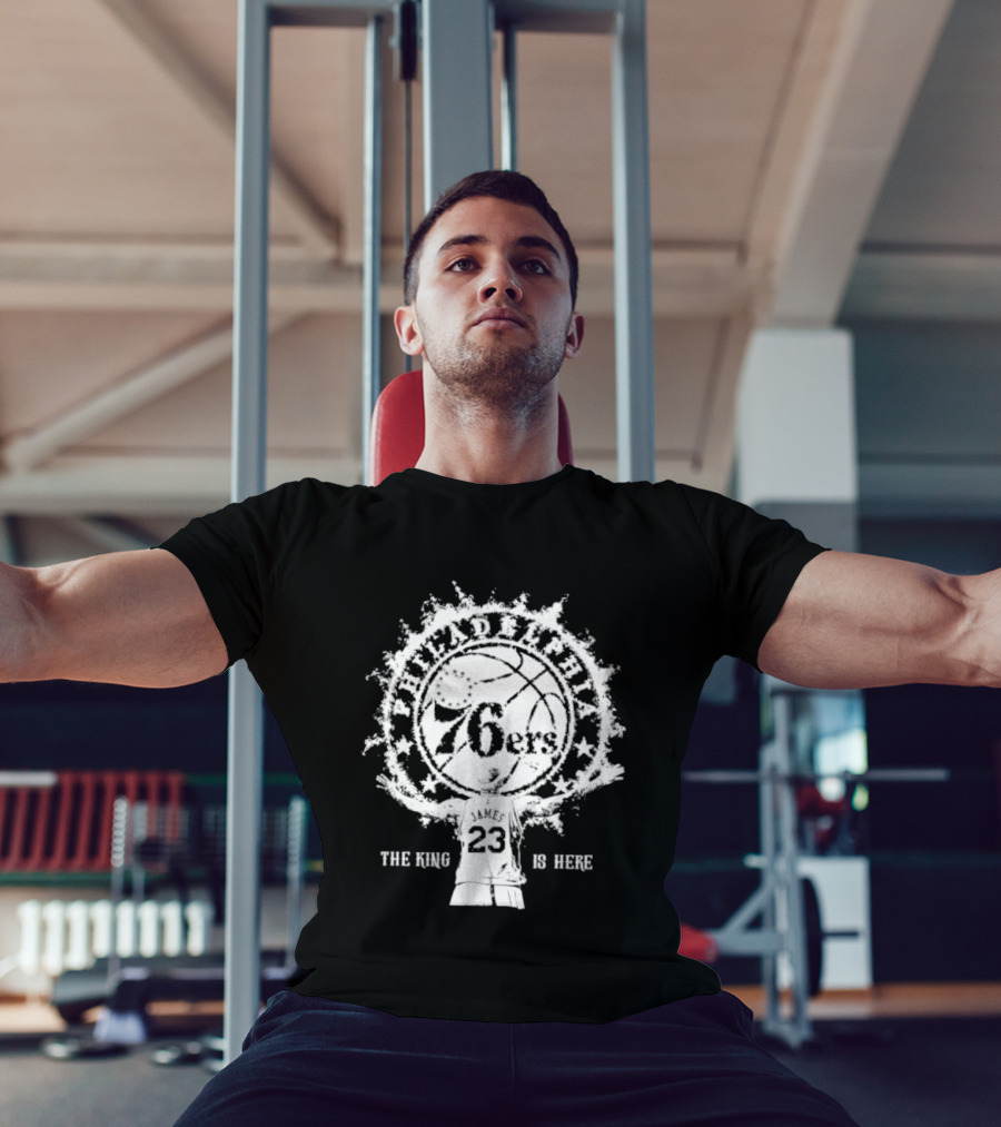 LeBron James 76ers 23 The King Is Here T-Shirt