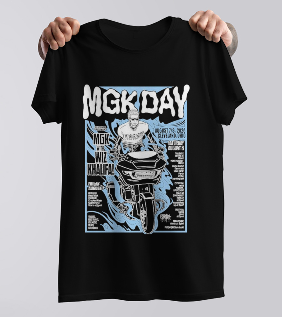 MGK Day Cleveland Ohio MGK Wiz Khalifa August 7 8 2026 T-Shirt