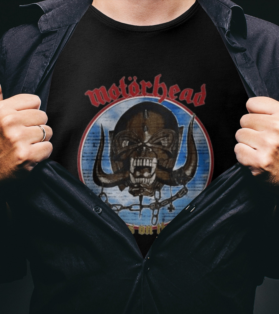 Motörhead Keep Us On The Road Skull Chain Iconic Rock Motif T-Shirt