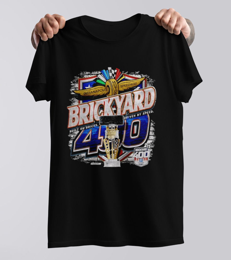 NASCAR Brickyard 400 Indianapolis Motor Speedway Built On Bricks Driven By Speed T-Shirt