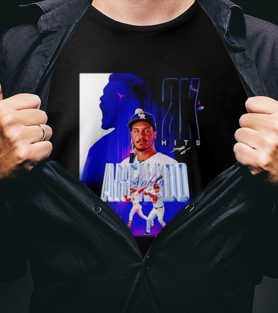 Nolan Arenado 2K Hits Retro Baseball Milestone Celebration T-Shirt