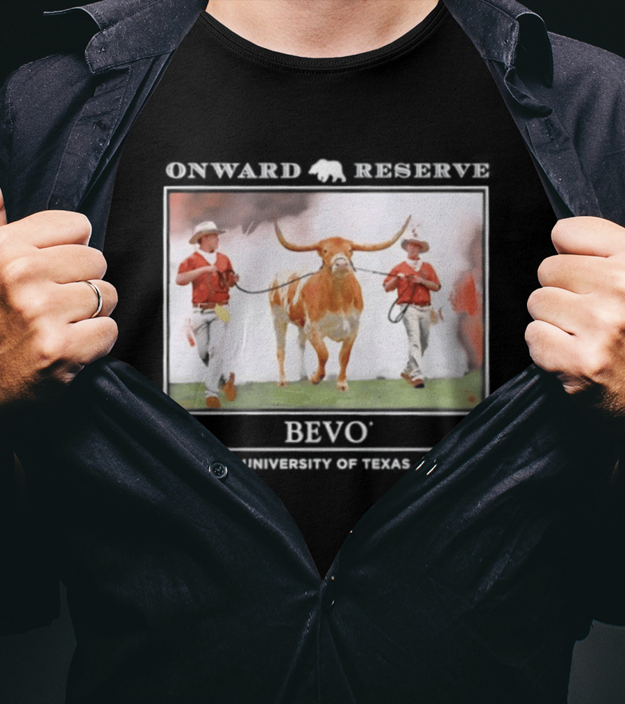 Onward Reserve Bevo University Of Texas Longhorns Football Celebration T-Shirt