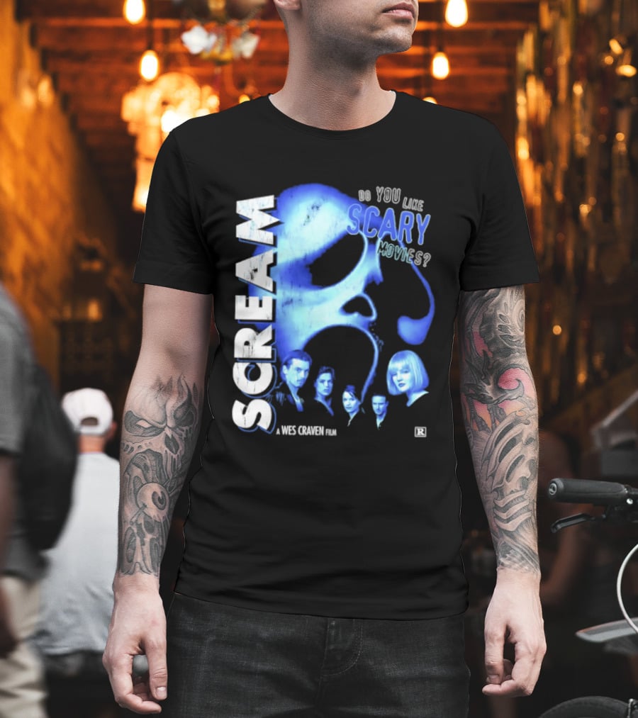 Scream Do You Like Scary Movies A Wes Craven Film Retro Collage T-Shirt