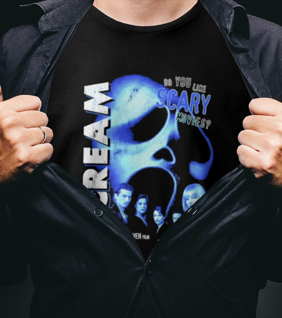 Scream Do You Like Scary Movies A Wes Craven Film Retro Collage T-Shirt