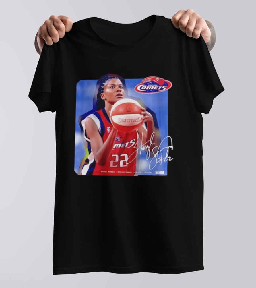 Sheryl Swoopes Houston Comets SLAM WNBA Legends 22 Spalding Basketball T-Shirt