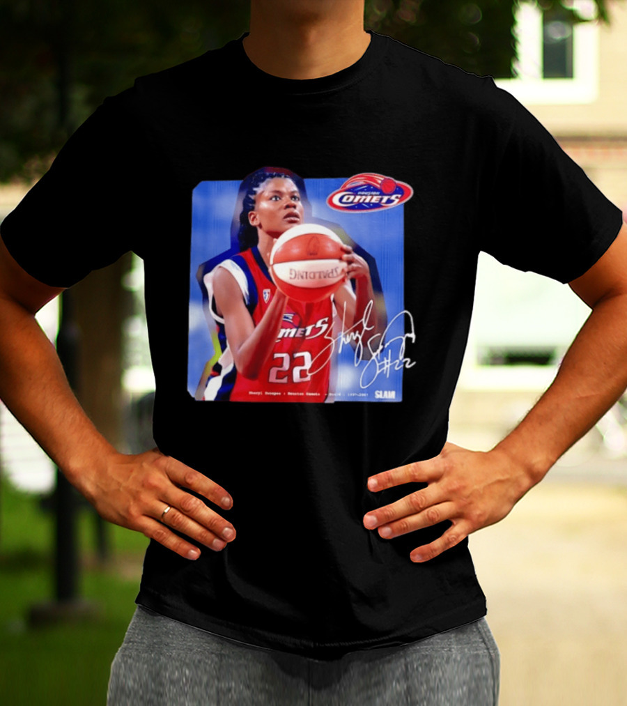 Sheryl Swoopes Houston Comets SLAM WNBA Legends 22 Spalding Basketball T-Shirt