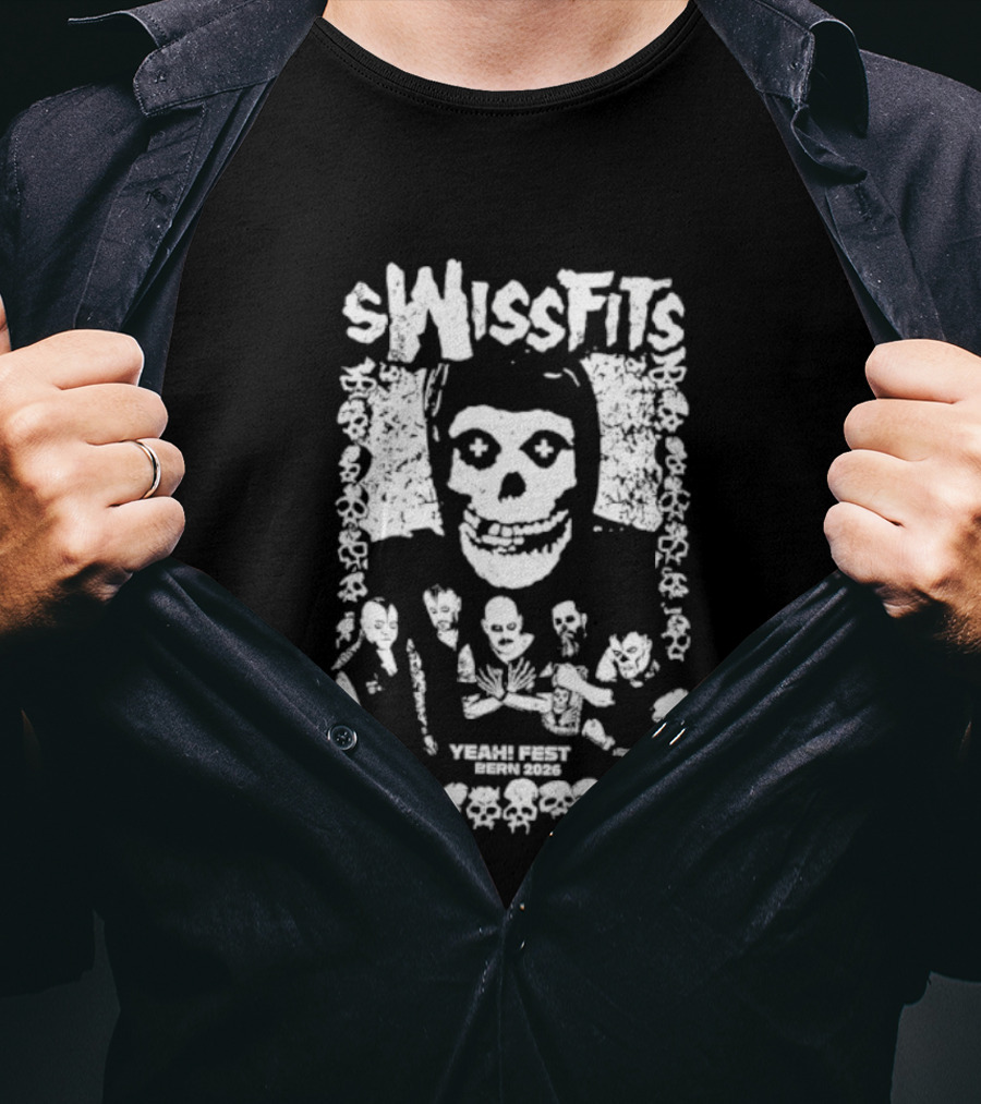 Swissfits Yeah! Fest Bern 2026 Punk Rock Skull Skeletons T-Shirt