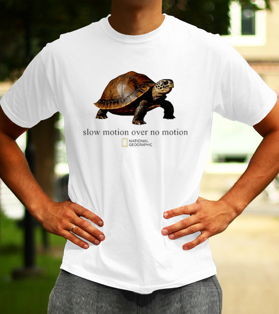 Slow Motion Over No Motion Turtle National Geographic T-Shirt