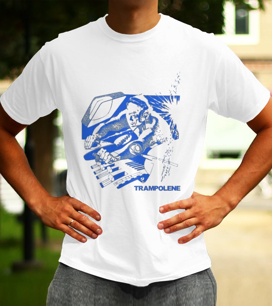 Trampolene DJ Tramps Music Mixing Motorcycle T-Shirt
