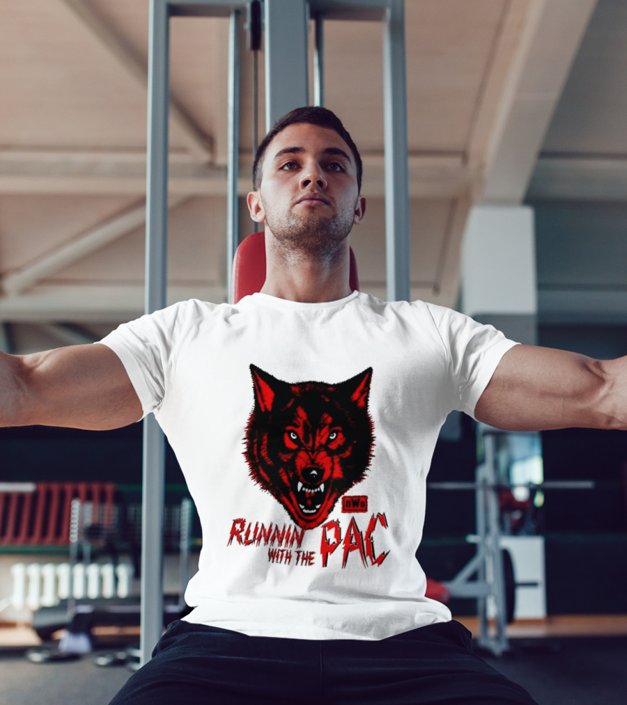 Runnin With The Pac Wolf NWo New World Order 2 Sided T-Shirt