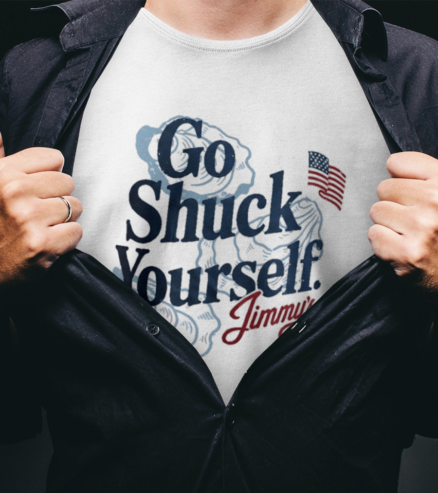 Jimmy's Go Shuck Yourself Oyster American Flag T-Shirt