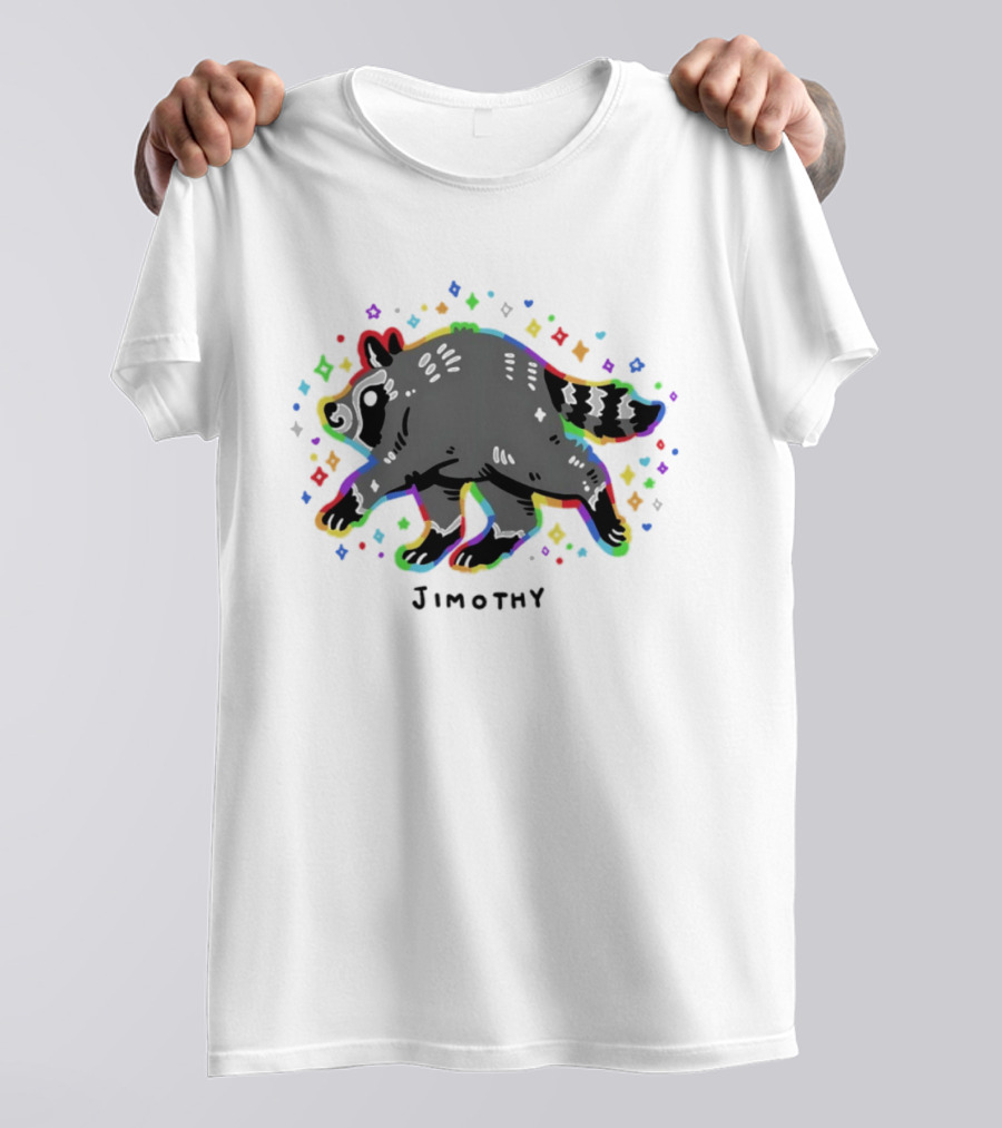 Jimothy Raccoon Trash Panda Colorful Rainbow T-Shirt