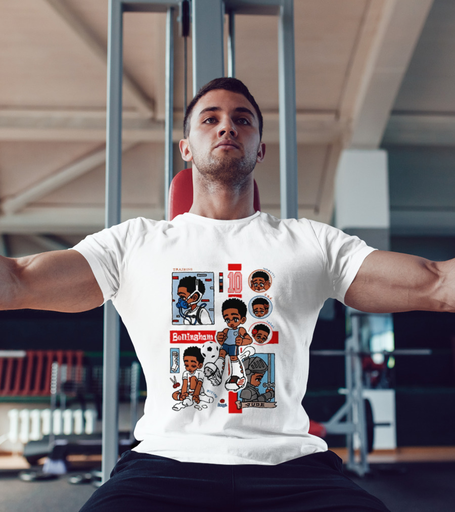 Jude Bellingham Kawaii Cartoon Soccer Training Armor Emotions T-Shirt