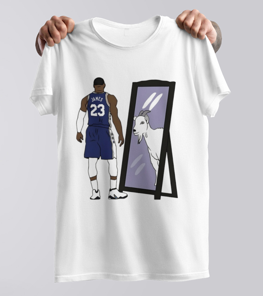 LeBron James Mirror 23 GOAT Reflection Philadelphia 76ers T-Shirt