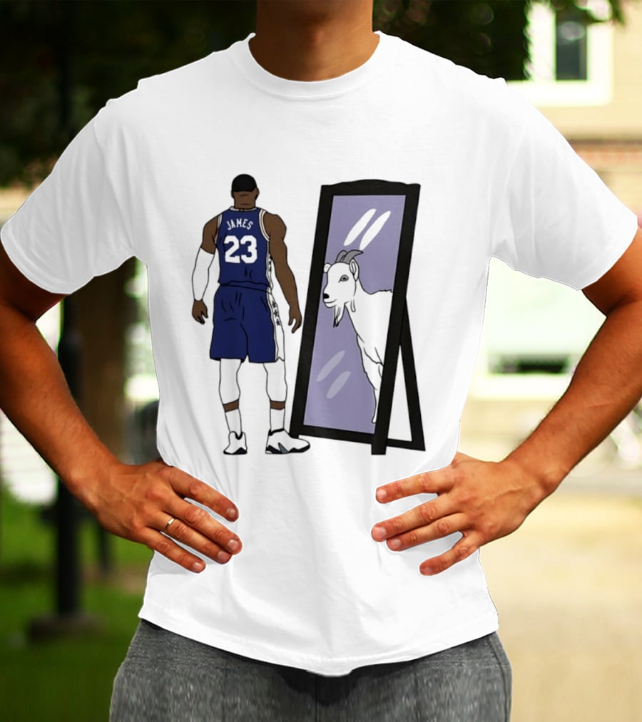 LeBron James Mirror 23 GOAT Reflection Philadelphia 76ers T-Shirt