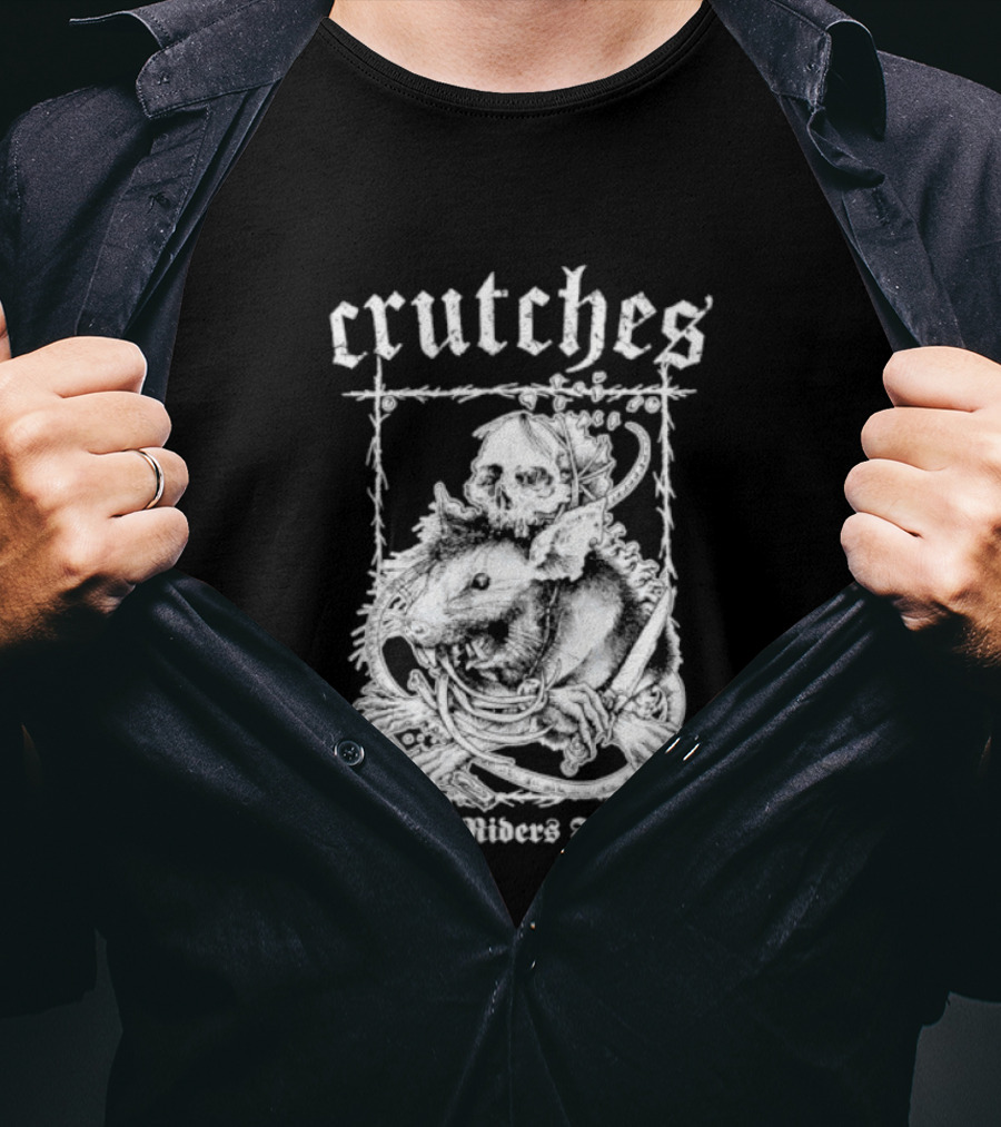 Crutches Chaos Riders Forever Skull Punk Rock T-Shirt