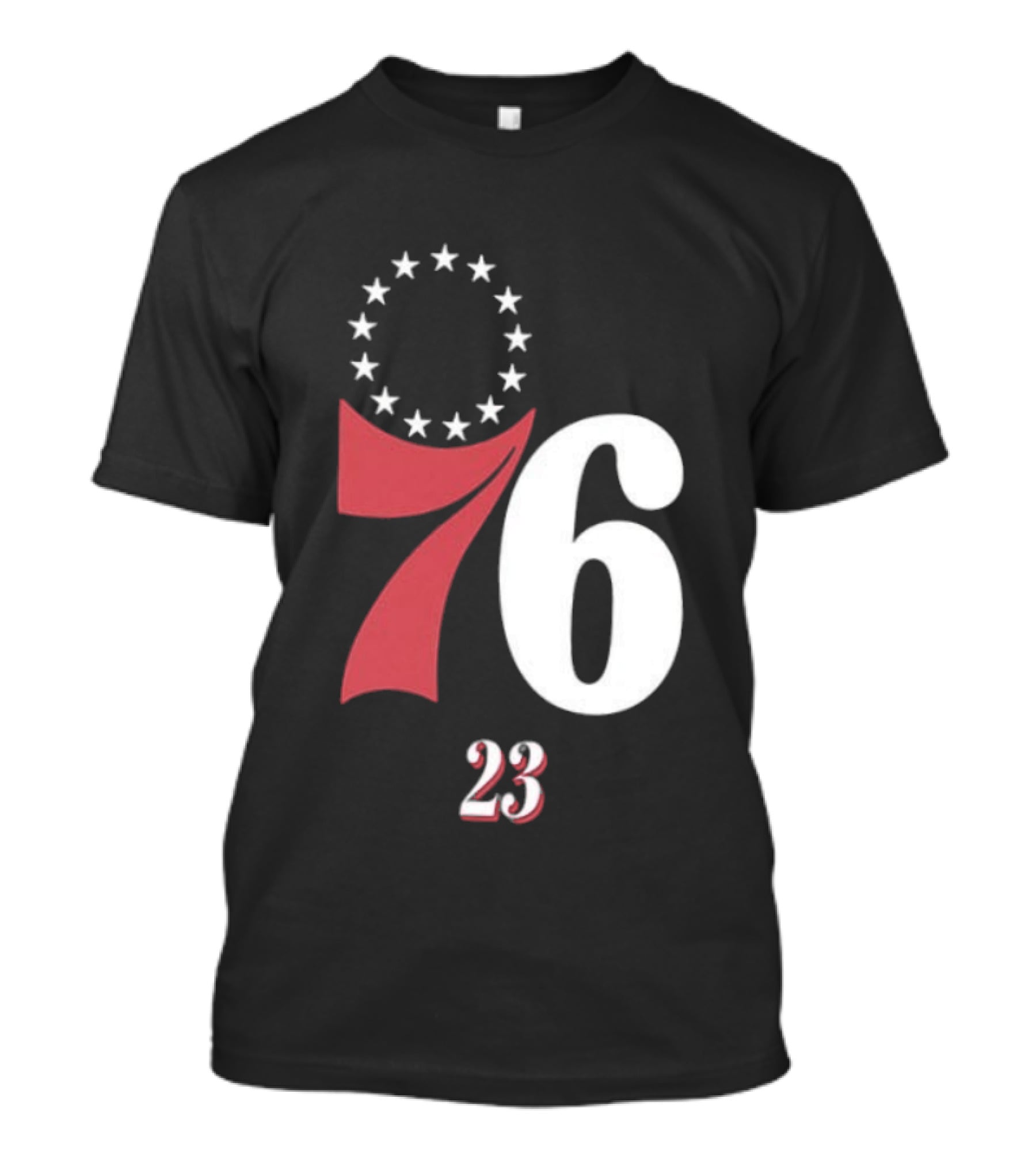 Philadelphia 76ers LeBron James 23 In The Paint Name And Number Royal 76ers T-Shirt