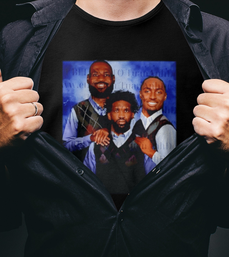 LeBron James Tyrese Maxey Joel Embiid Step Brothers Philadelphia Basketball T-Shirt