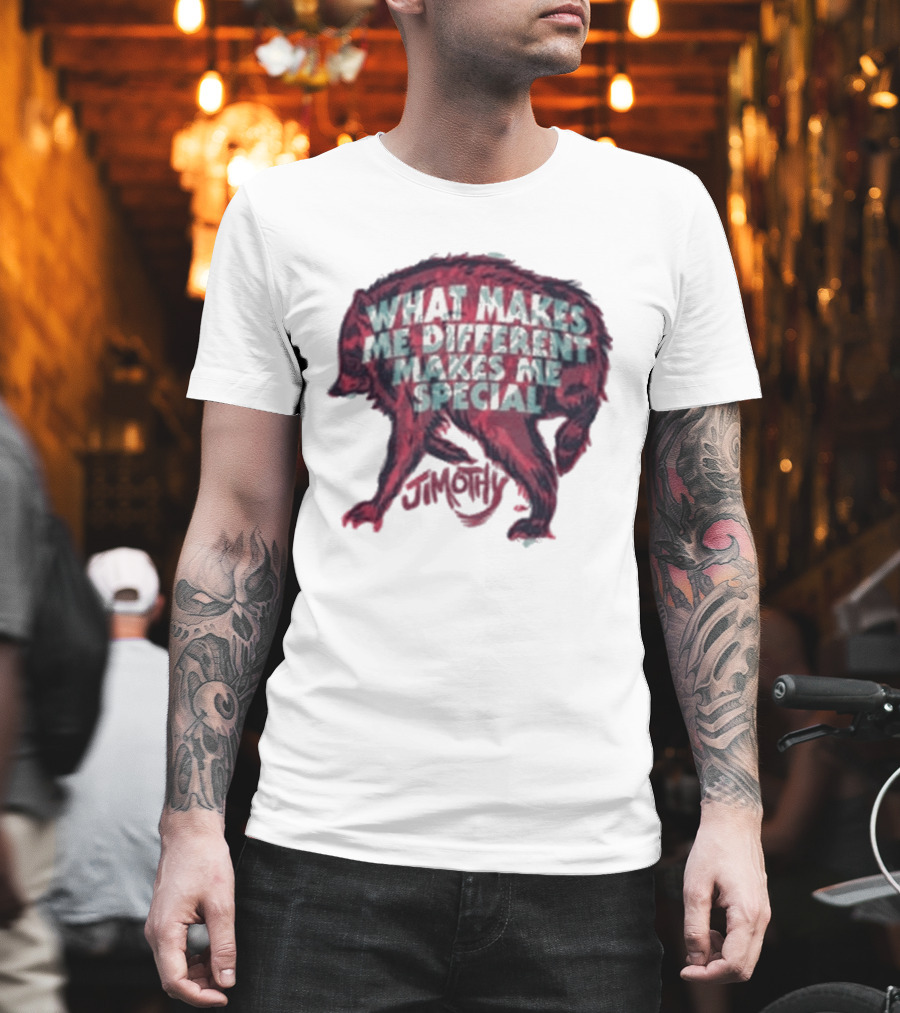 Jimothy What Makes Me Different Makes Me Special Wolf T-Shirt