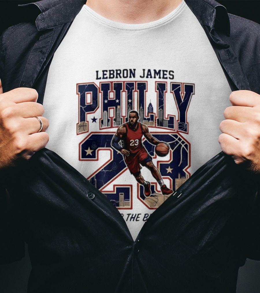 LeBron James Philly 23 Built For The Big Stage Basketball T-Shirt
