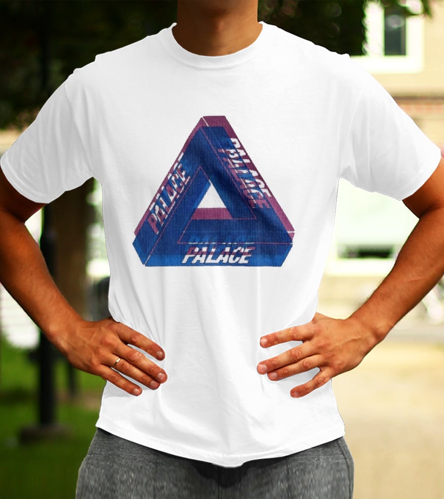 Palace Blur Tri Ferg Optical Illusion Triangles T-Shirt
