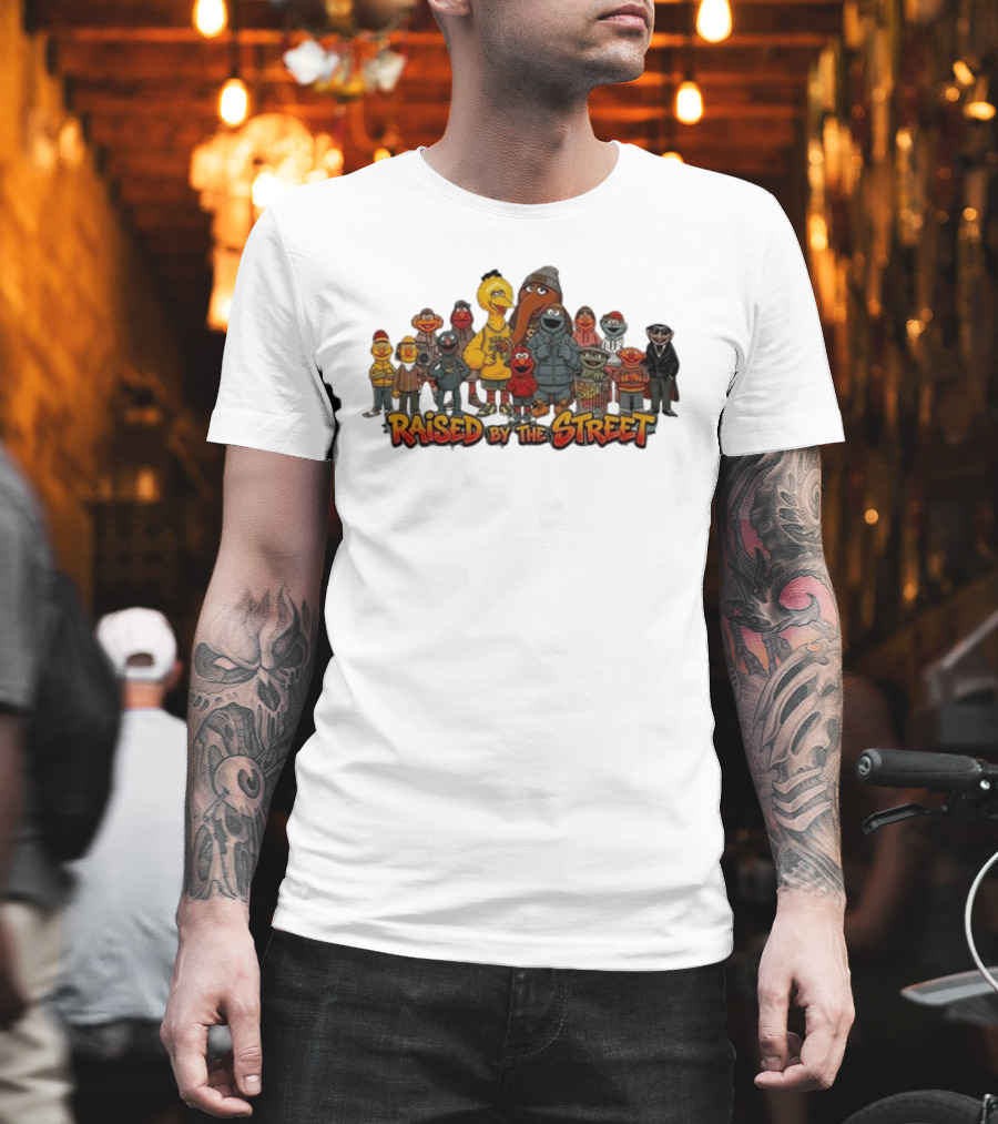 Raised By The Street Vintage Cartoon Characters Collection T-Shirt