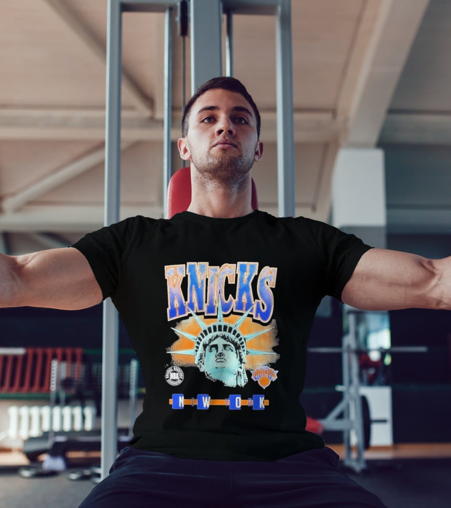 Knicks NBA N W O K Statue Liberty T-Shirt