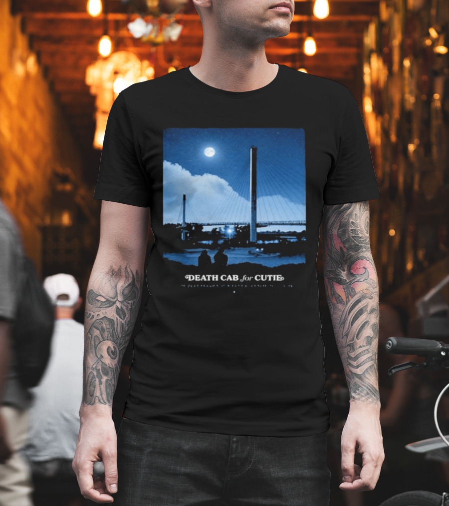 Death Cab For Cutie Council Bluffs IA 2026 Bridge Moonlit T-Shirt