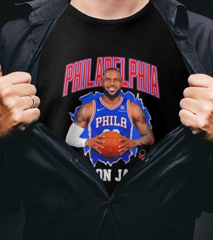 Philadelphia 76ers LeBron James Basketball Jersey Fan T-Shirt